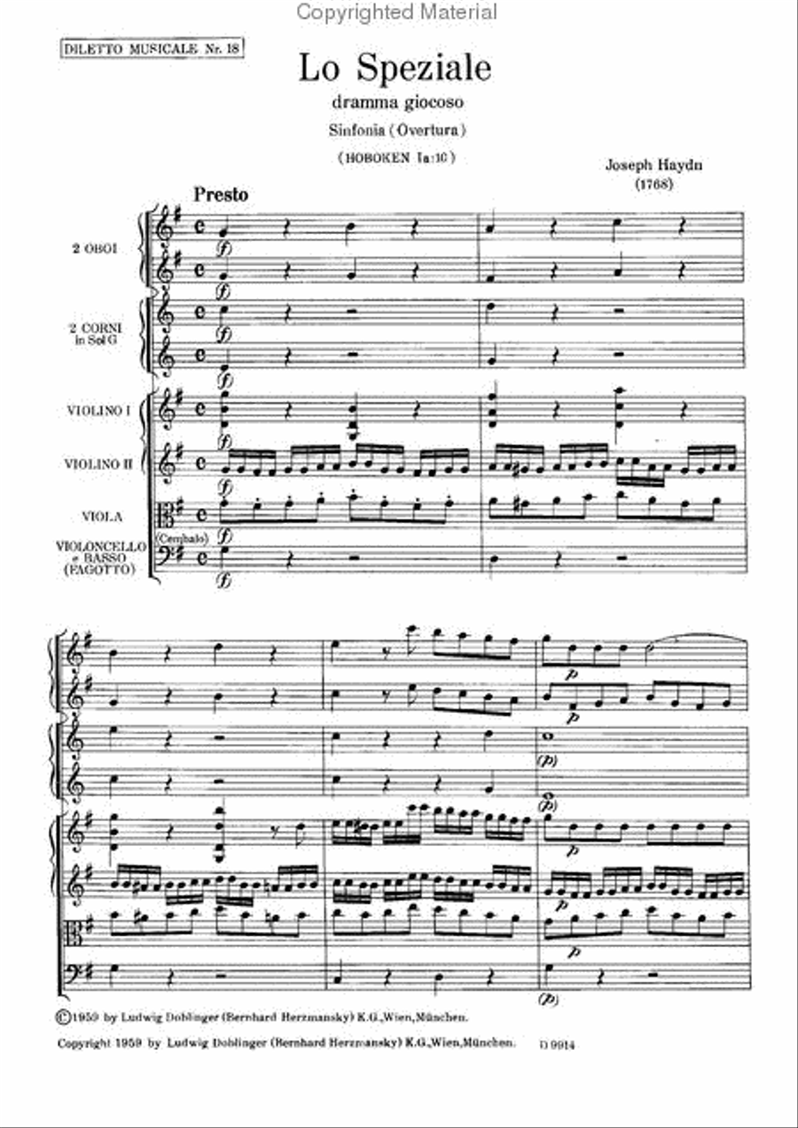 Lo speziale. Overture Orchestra scores gallery preview page 2