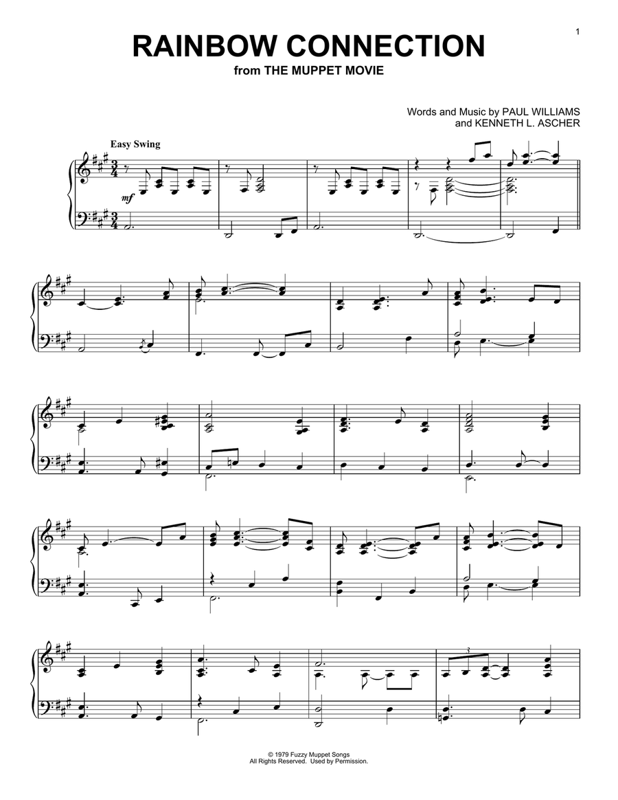 The Rainbow Connection Piano Solo scores gallery preview page 1