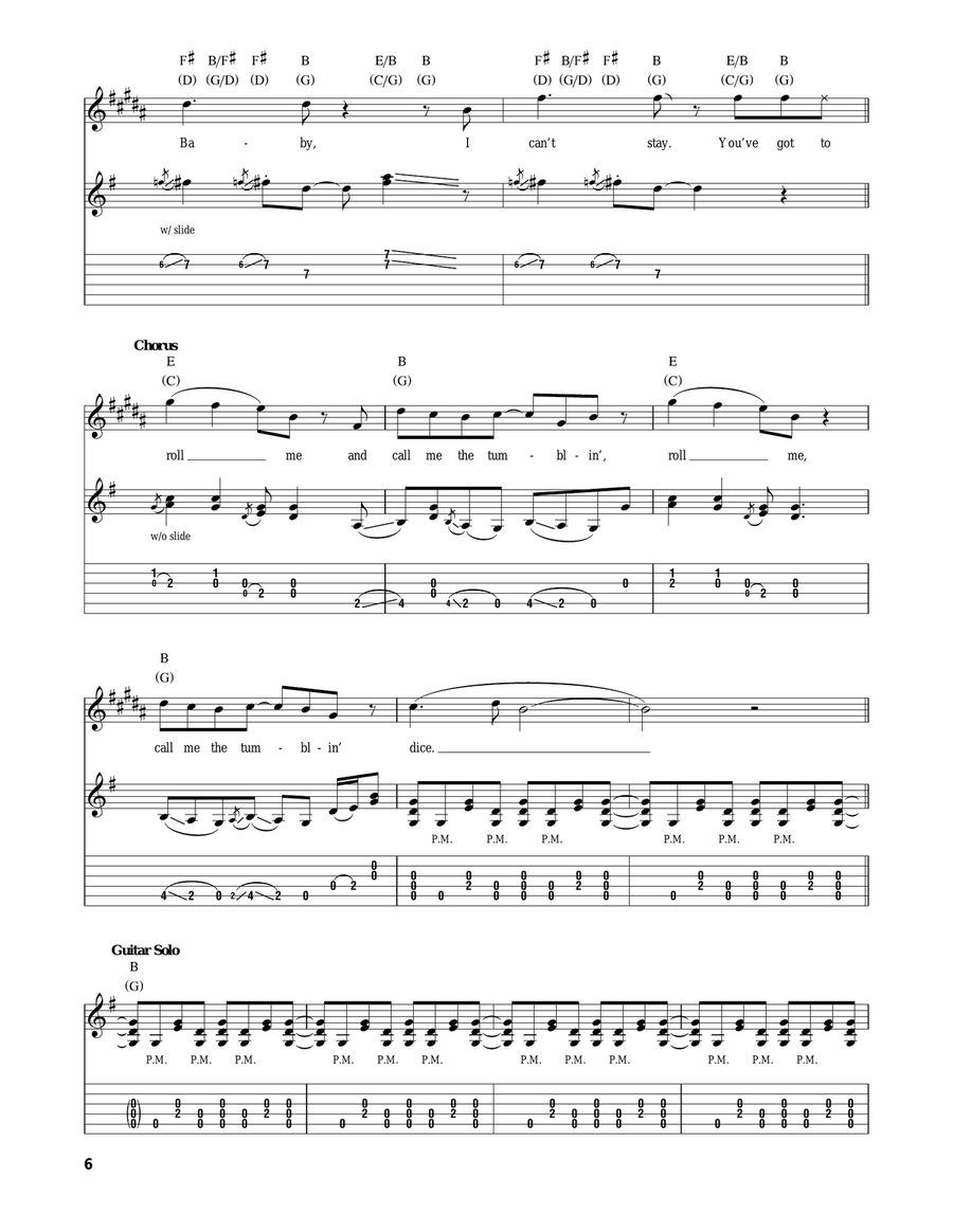 Tumbling Dice Tumbling Dice Acoustic Guitar scores gallery preview page 6