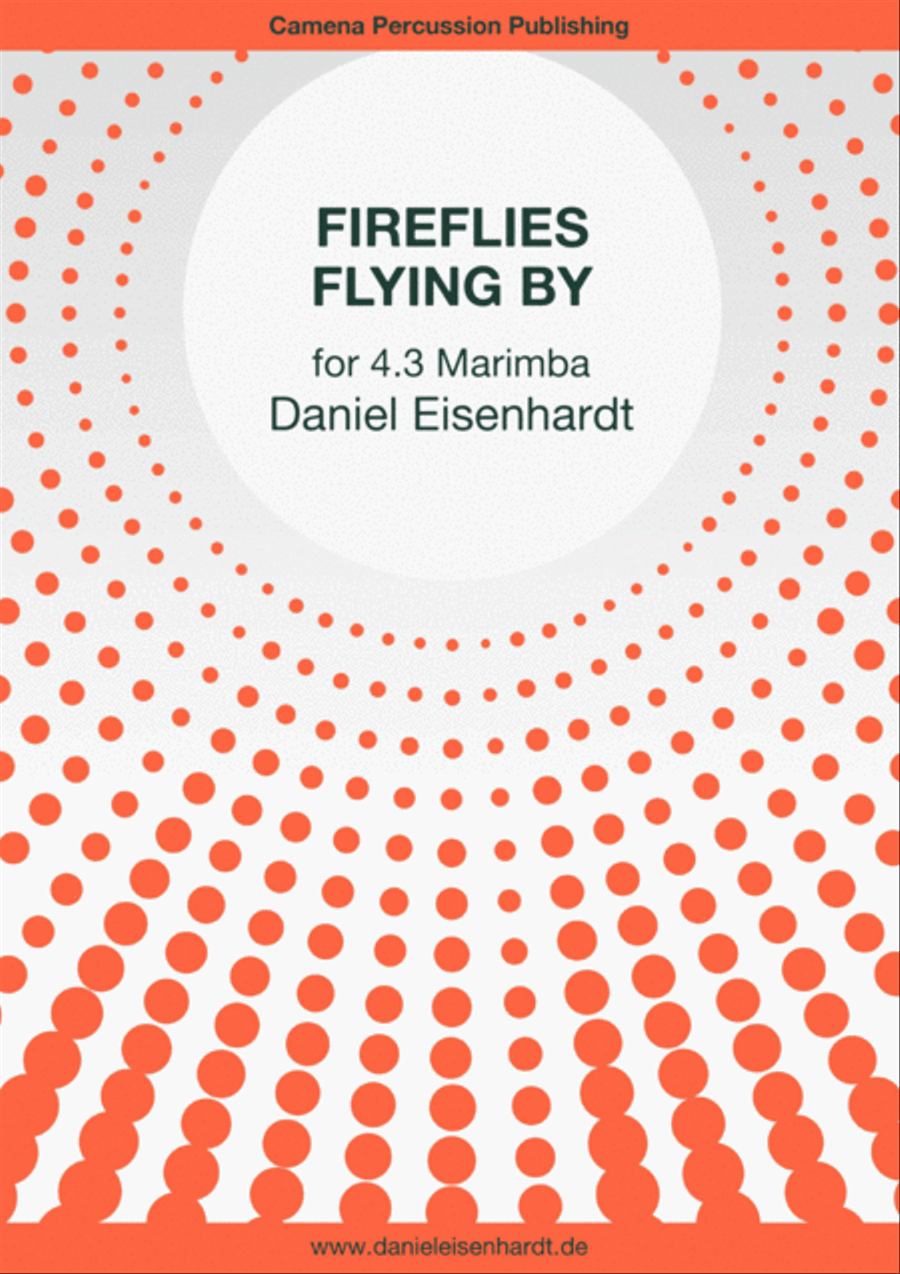 Fireflies flying by (4.3 octave Marimba with opt. Cajon/Drums accompaniment, 4 minutes) Percussion Ensemble scores gallery preview page 1