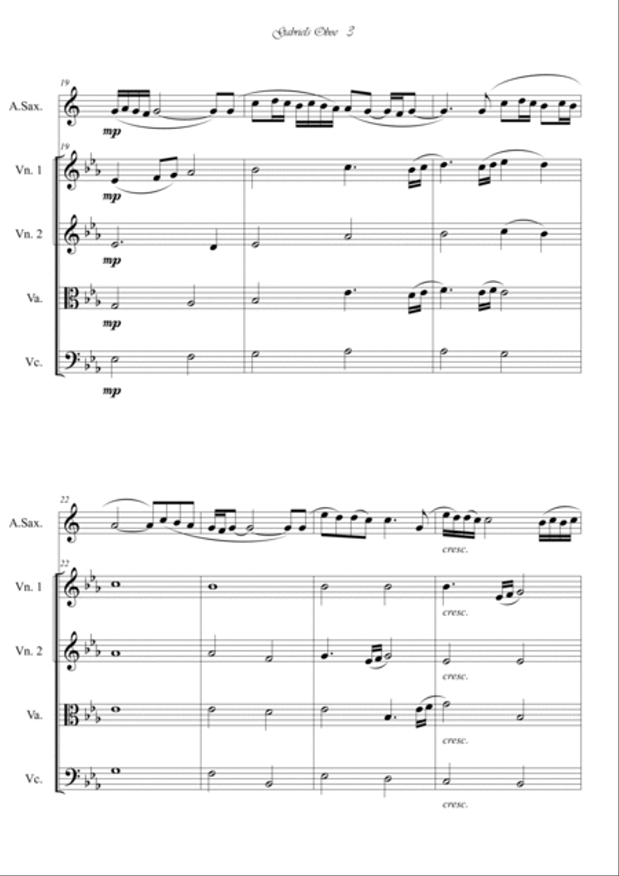 Gabriel's Oboe Small Ensemble scores gallery preview page 3