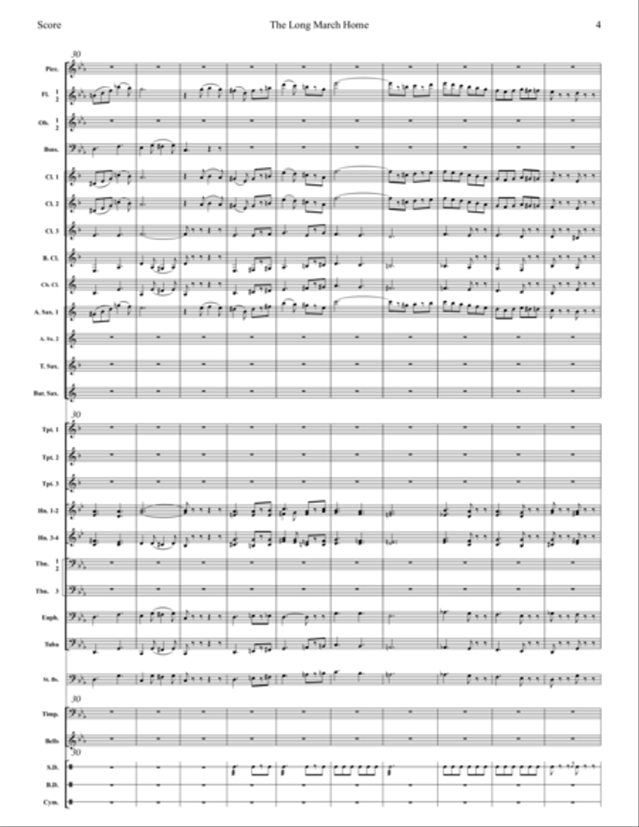 The Long March Home The Long March Home Concert Band scores gallery preview page 10