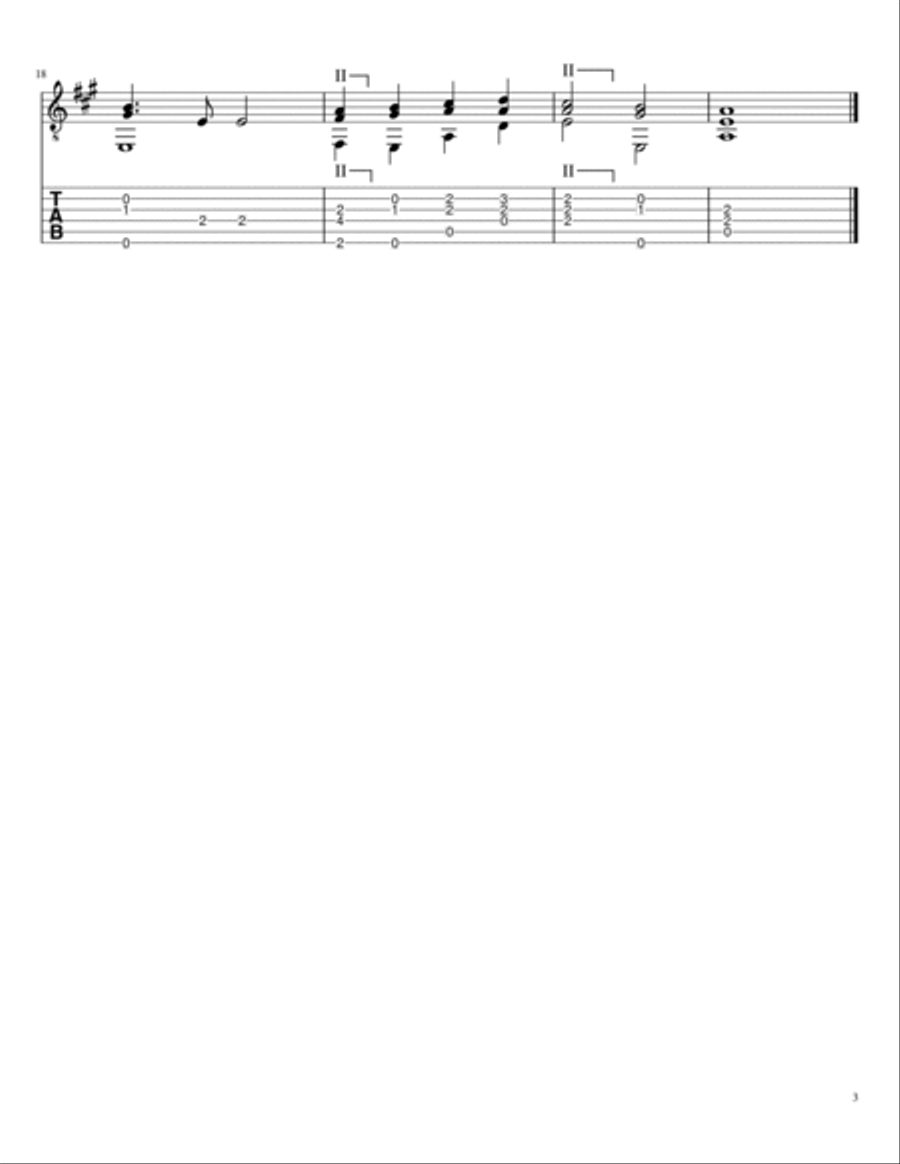 Traditional Christmas Carols Arranged for Classical Guitar Acoustic Guitar scores gallery preview page 3
