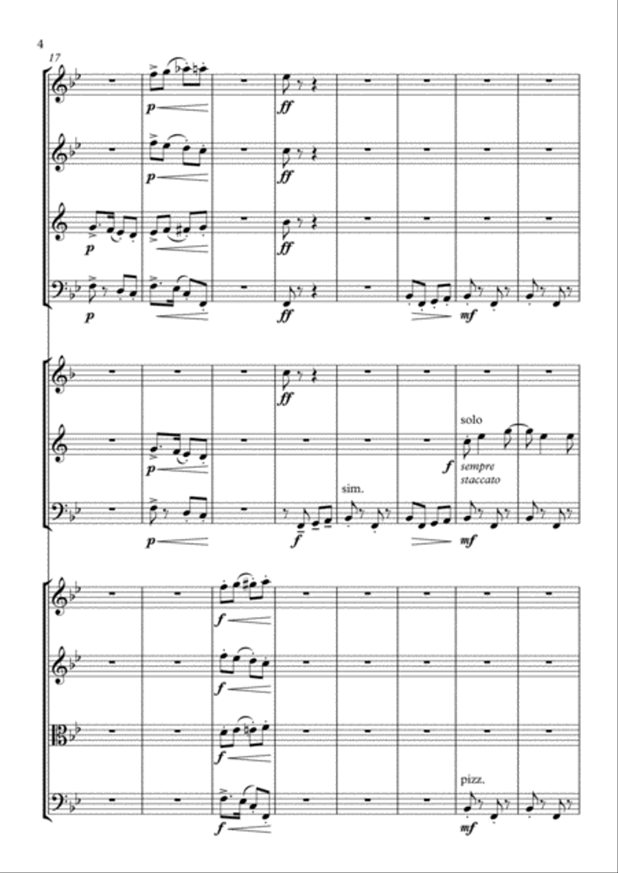 The Dog - N. Cossins (Original Orchestral Composition) Chamber Orchestra scores gallery preview page 4