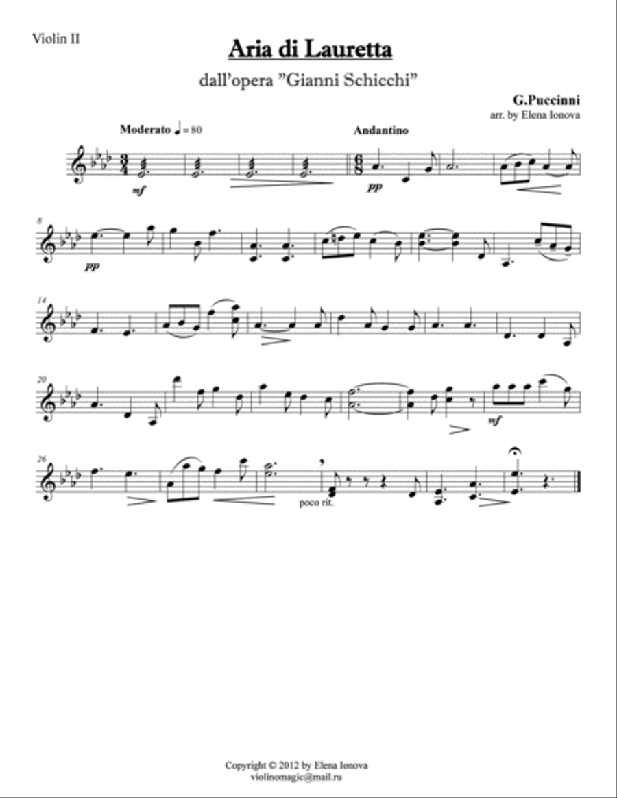 Aria di Lauretta from Opera 