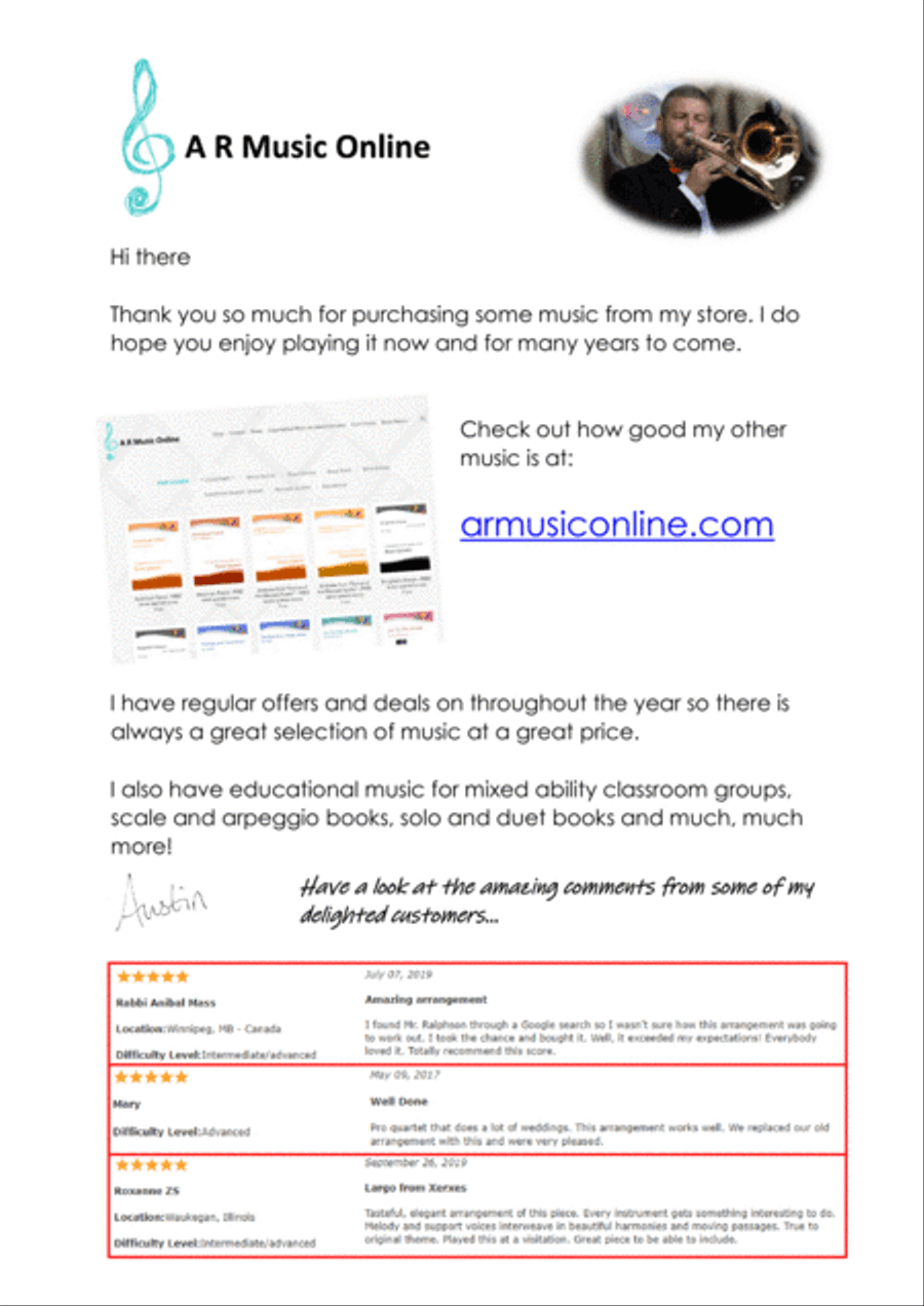 Nessun Dorma - clarinet quartet Clarinet Quartet scores gallery preview page 2