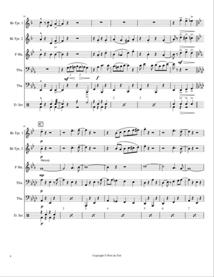 South Rampart Street Parade (instrumental) Small Ensemble scores gallery preview page 4