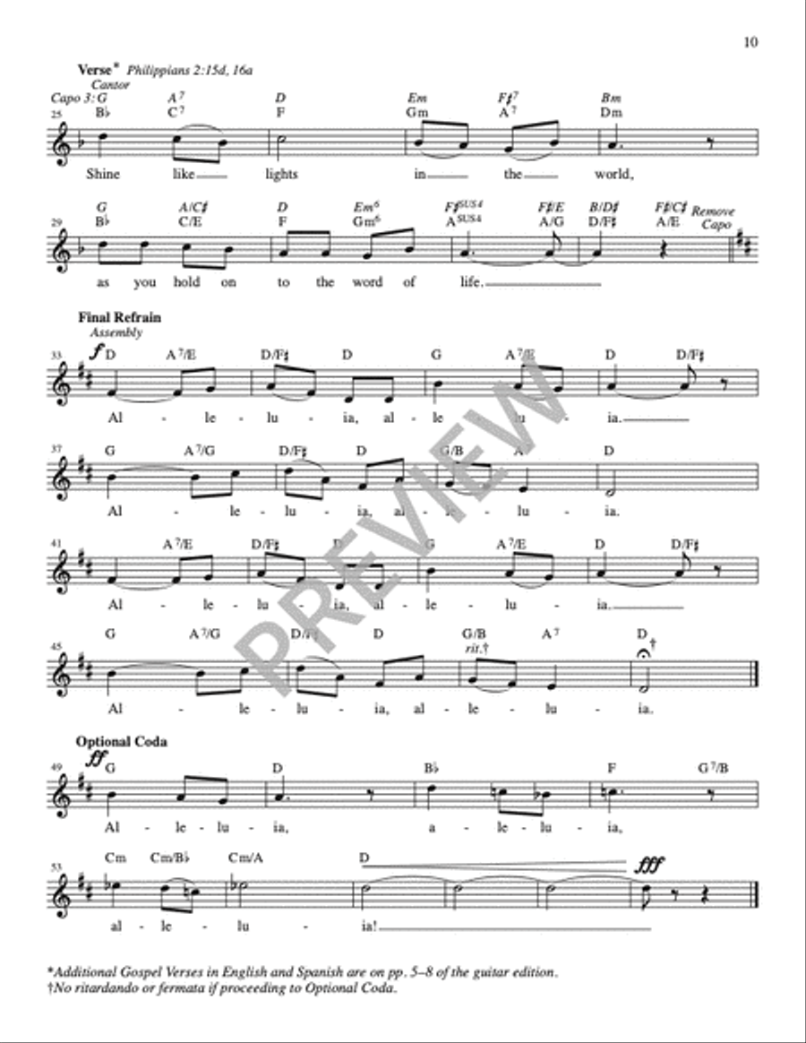 Franciscan Alleluia - Guitar edition Guitar scores gallery preview page 11