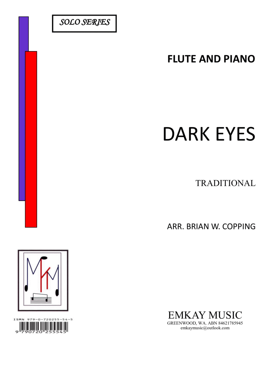 DARK EYES – FLUTE & PIANO Flute Solo scores gallery preview page 1