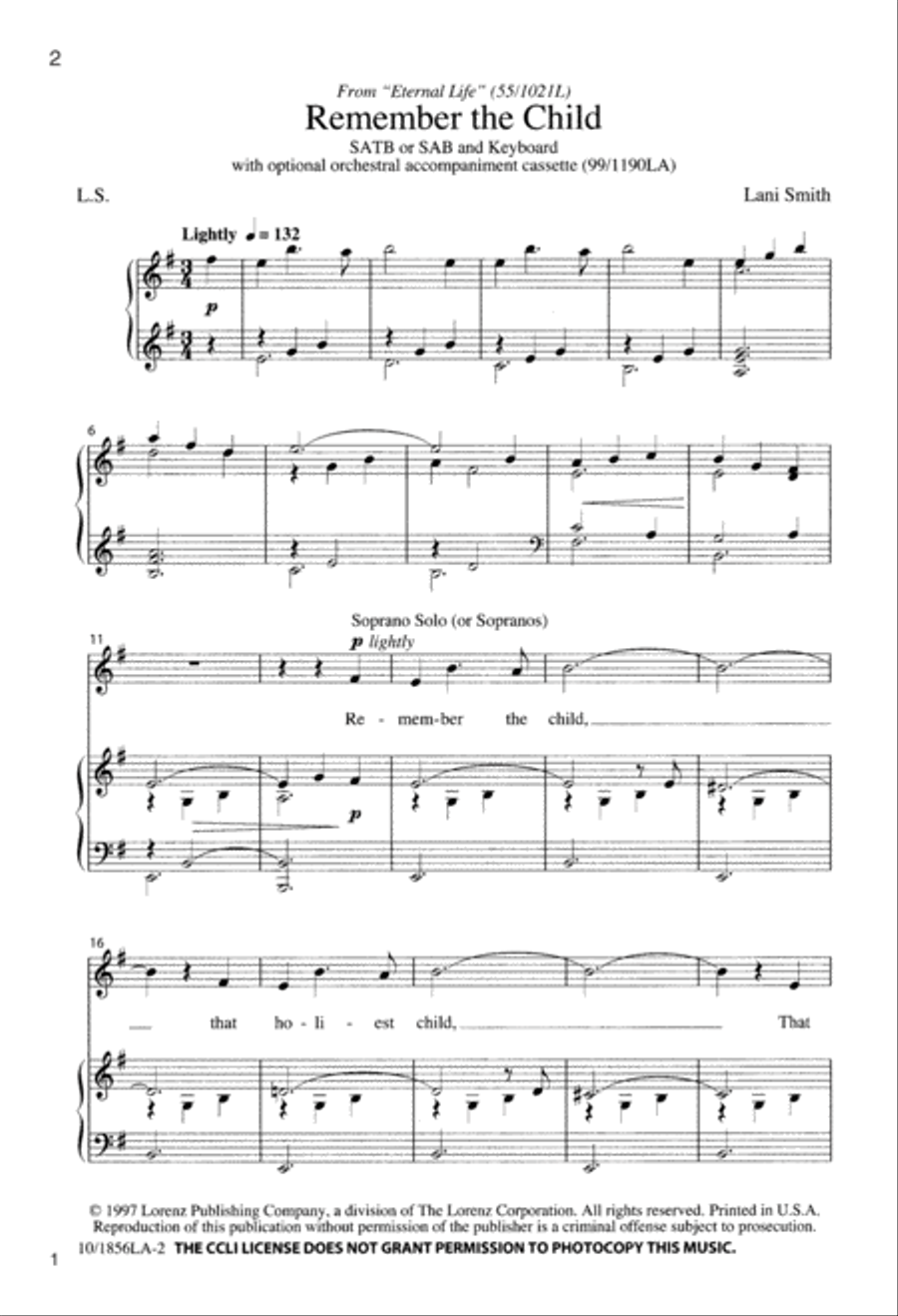 Remember the Child 4-Part scores gallery preview page 2