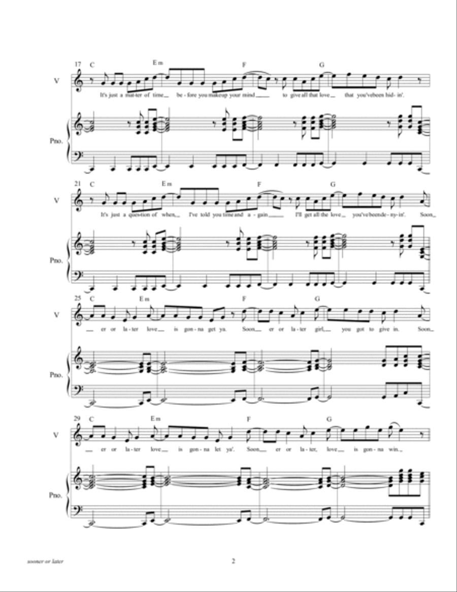 Sooner Or Later Voice scores gallery preview page 4