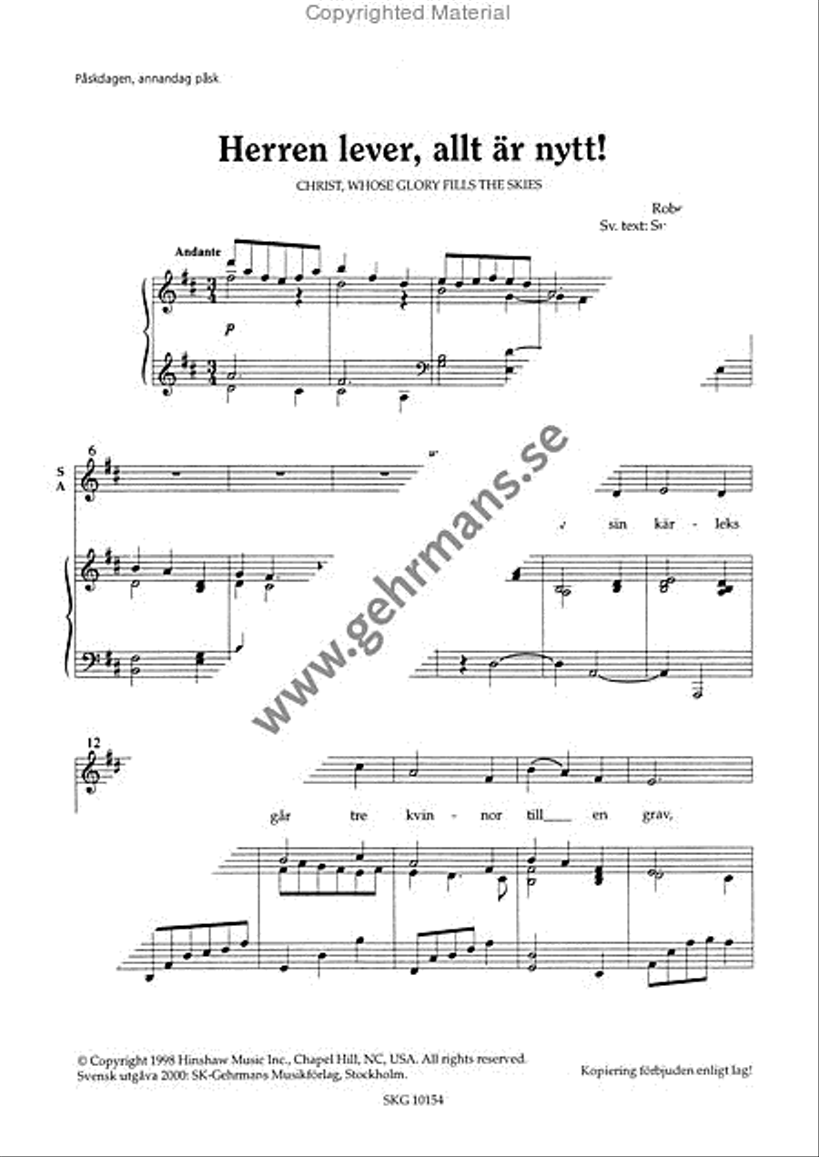 Herren lever, allt ar nytt! 4-Part scores gallery preview page 2