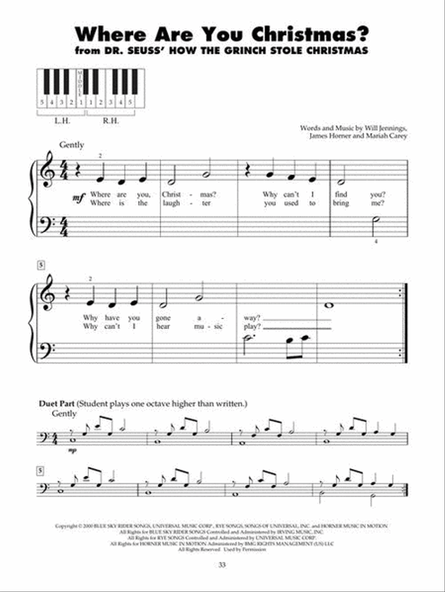 Favorite Christmas Songs for Five-Finger Piano Piano scores gallery preview page 6