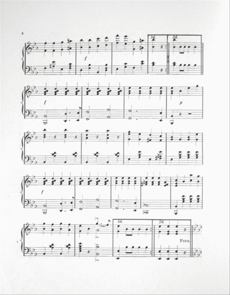 Hon. S. Grover Cleveland's Campaign Grand March Piano Solo scores gallery preview page 3