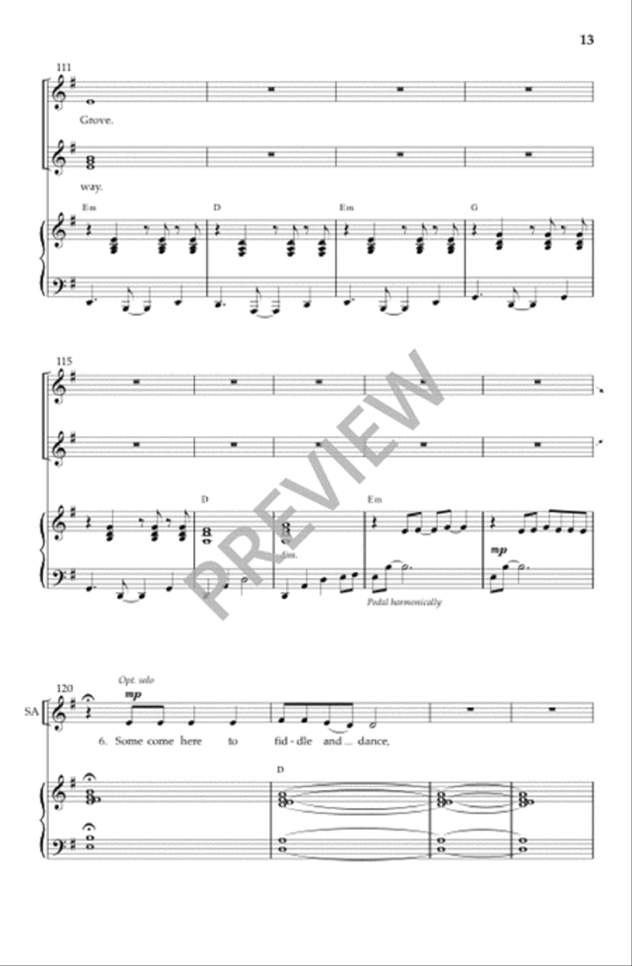 Shady Grove (Vocal Score) SSA scores gallery preview page 14