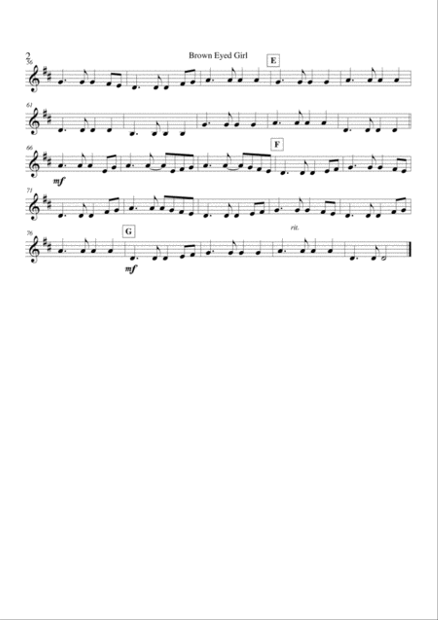 Brown Eyed Girl Small Ensemble scores gallery preview page 6
