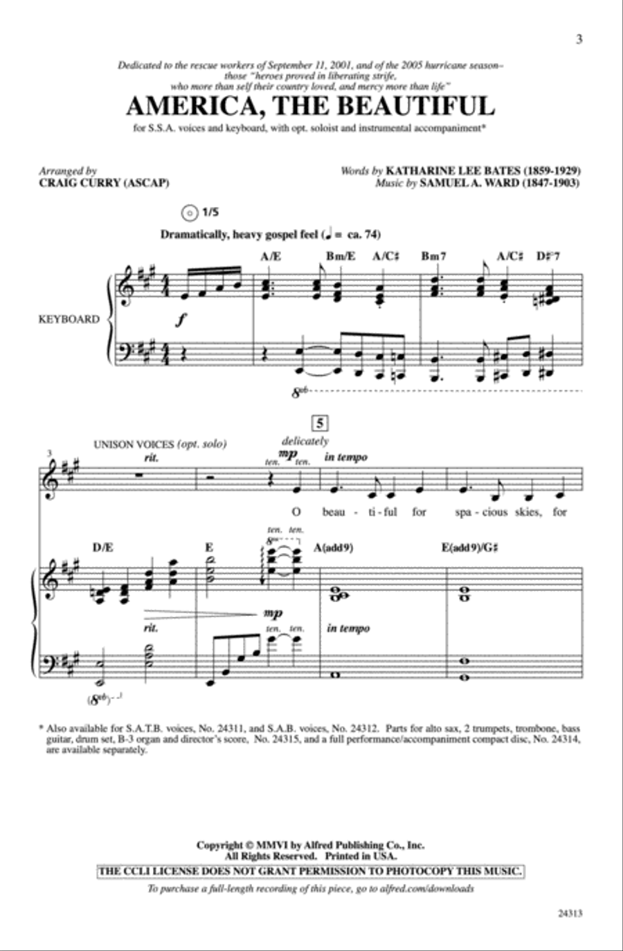 America, the Beautiful Women's Choir scores gallery preview page 12
