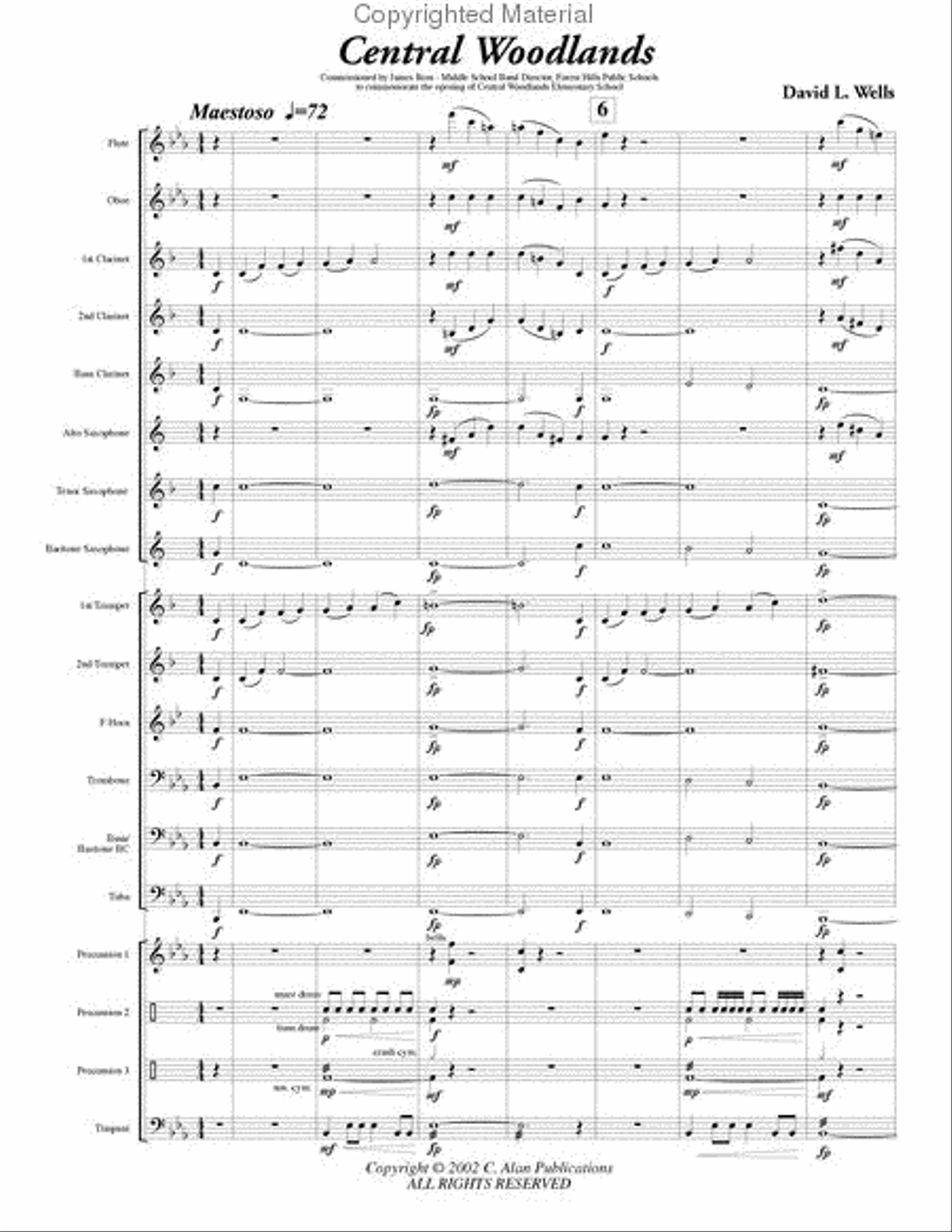 Central Woodlands Central Woodlands Concert Band scores gallery preview page 2