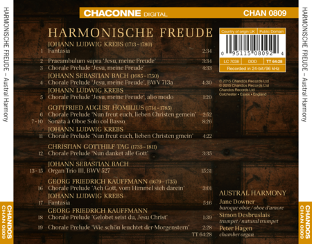 Harmonische Freude - Works for Baroque Oboe, Trumpet & Chamber Organ