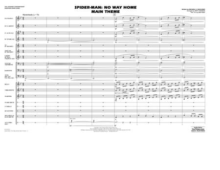 Spider-Man: No Way Home Main Theme (arr. Conaway) - Conductor Score (Full Score)