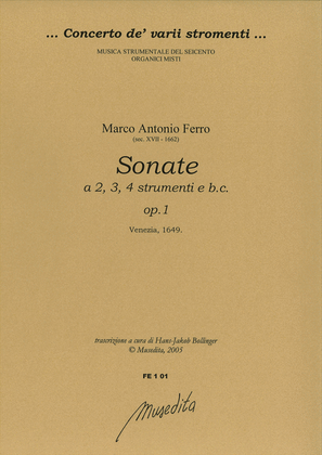 Book cover for Sonate op.1 (Venezia, 1649)