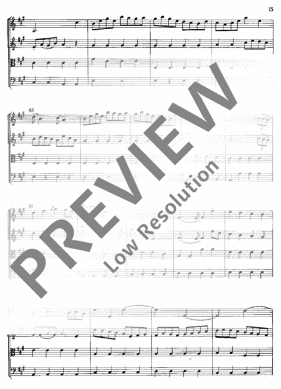 Sinfonia A Major String Orchestra scores gallery preview page 16