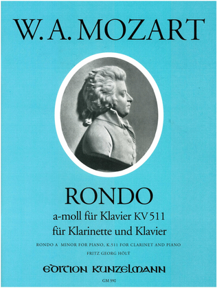 Book cover for Rondo for clarinet and piano