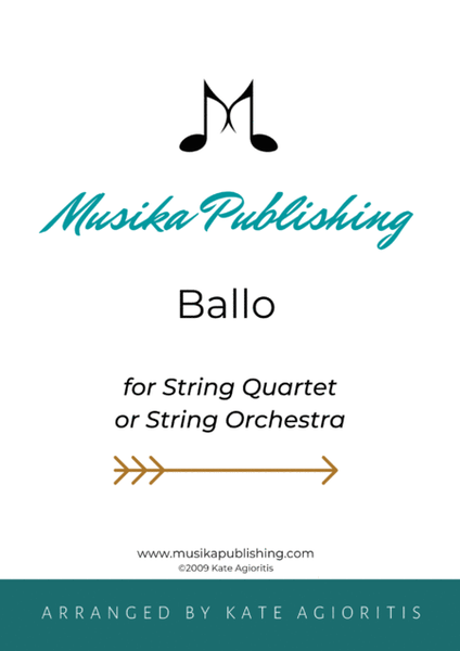 Ballo - for String Quartet or String Orchestra image number null