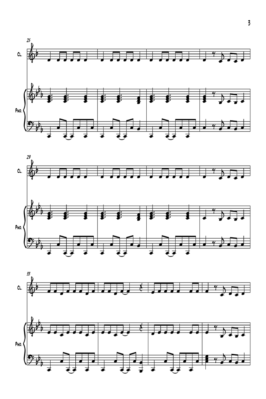 Apt. Clarinet Solo scores gallery preview page 3