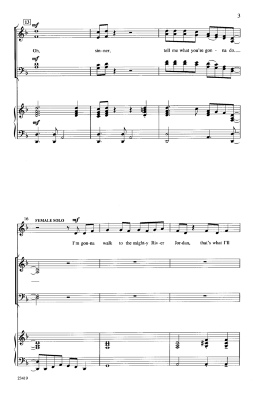 Oh, Sinner! Oh, Sinner! 4-Part scores gallery preview page 3