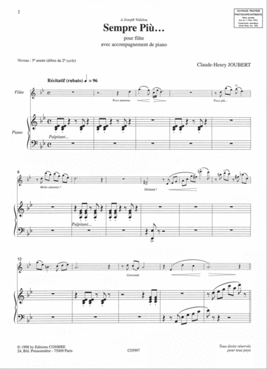 Sempre piu... Flute Solo scores gallery preview page 2