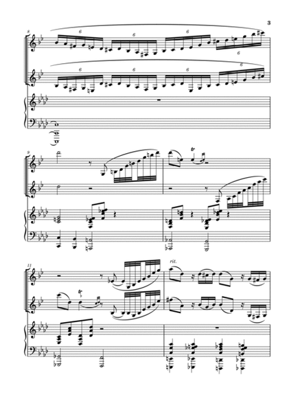 Duo de Concours (original: Solo de Concours Op.10) by Henri Rabaud for two clarinets and piano.