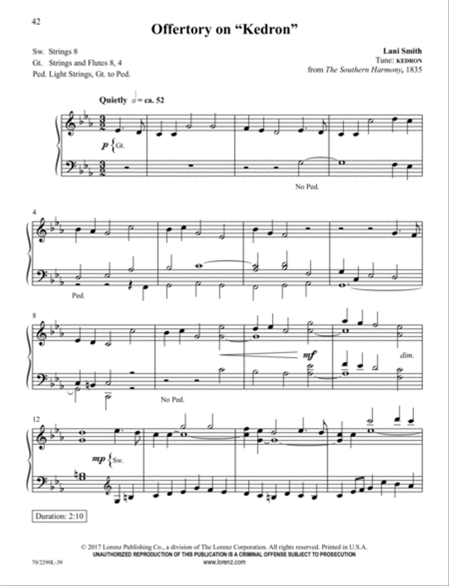 Easy Hymns for Organ Organ Solo scores gallery preview page 16