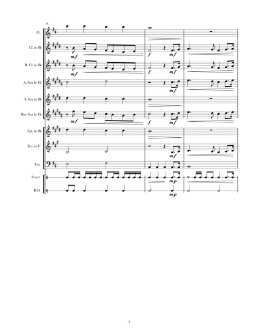 O Canada (version 1) Concert Band scores gallery preview page 4