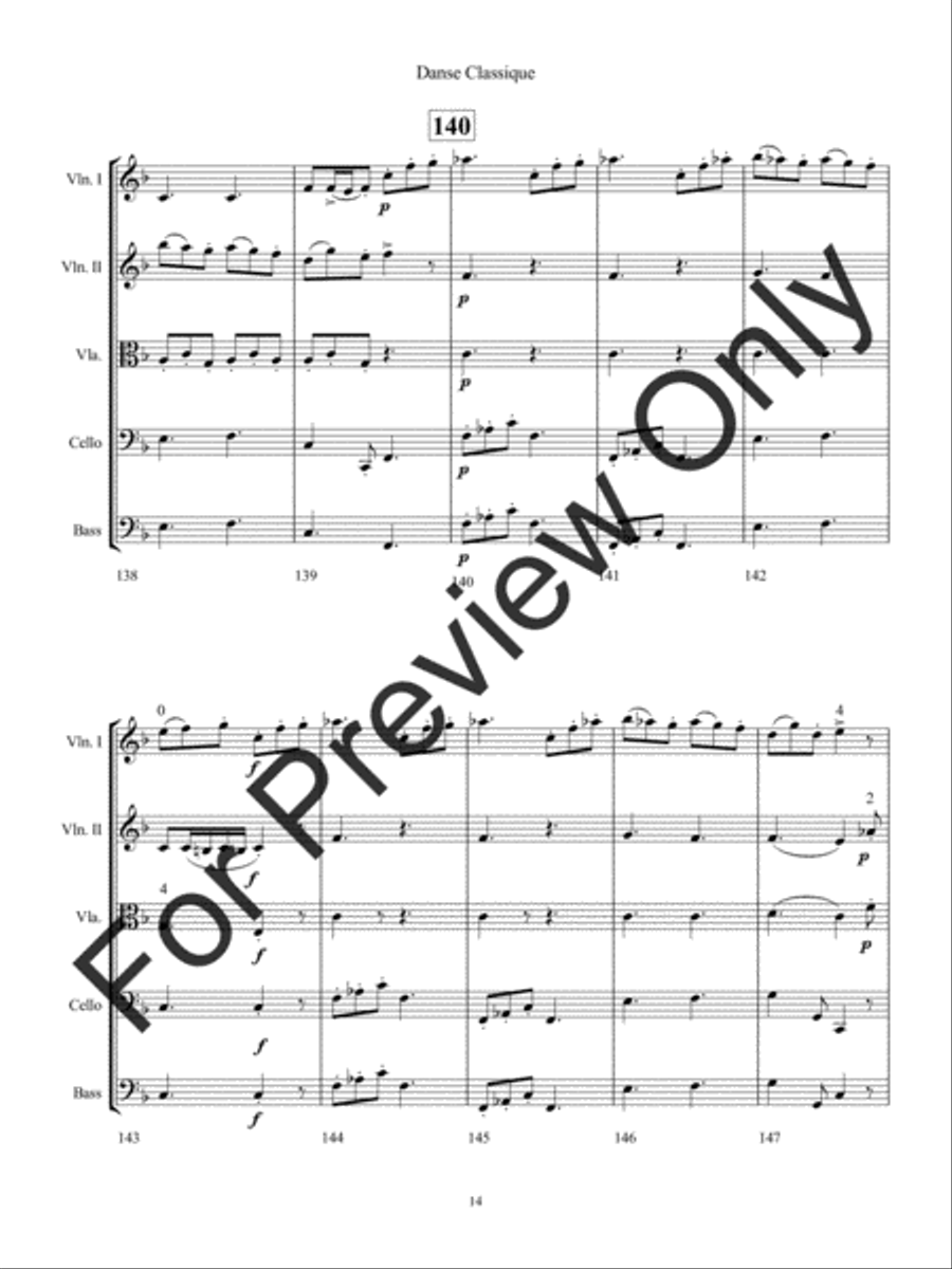 Danse Classique Danse Classique String Orchestra scores gallery preview page 17