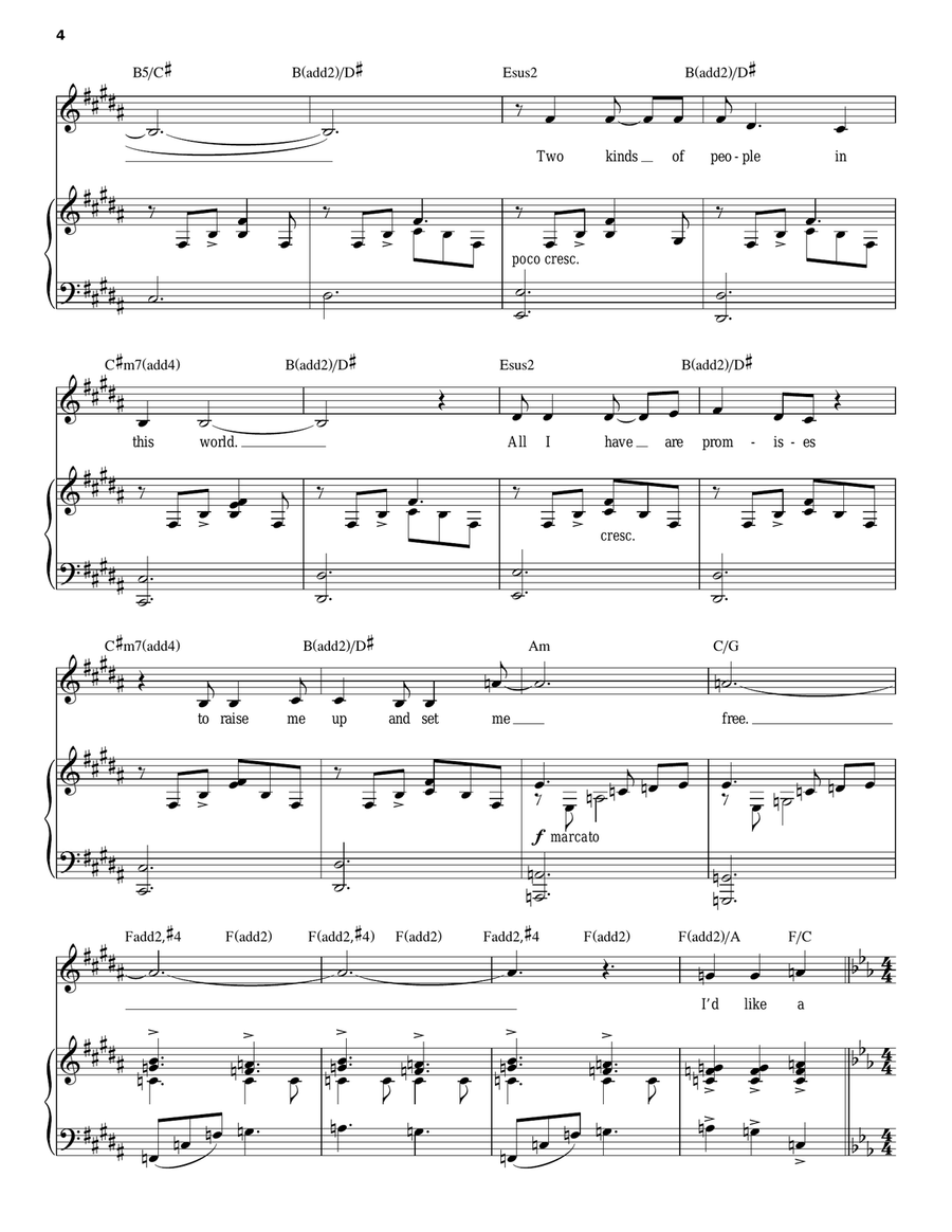 Look At Me Piano, Vocal scores gallery preview page 4