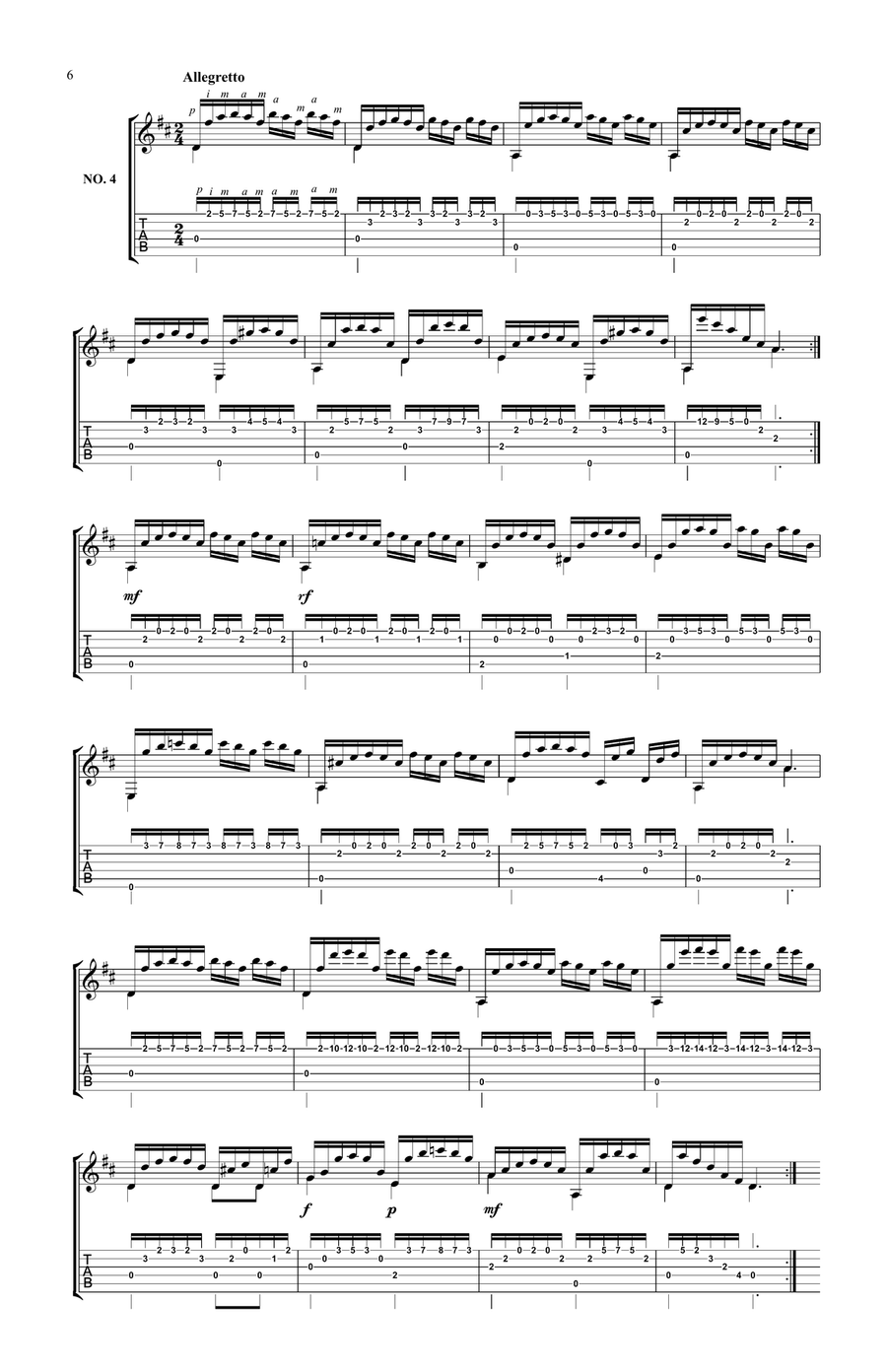 25 STUDIES FOR THE GUITAR, MATTEO CARCASSI OPUS 60 Acoustic Guitar scores gallery preview page 6