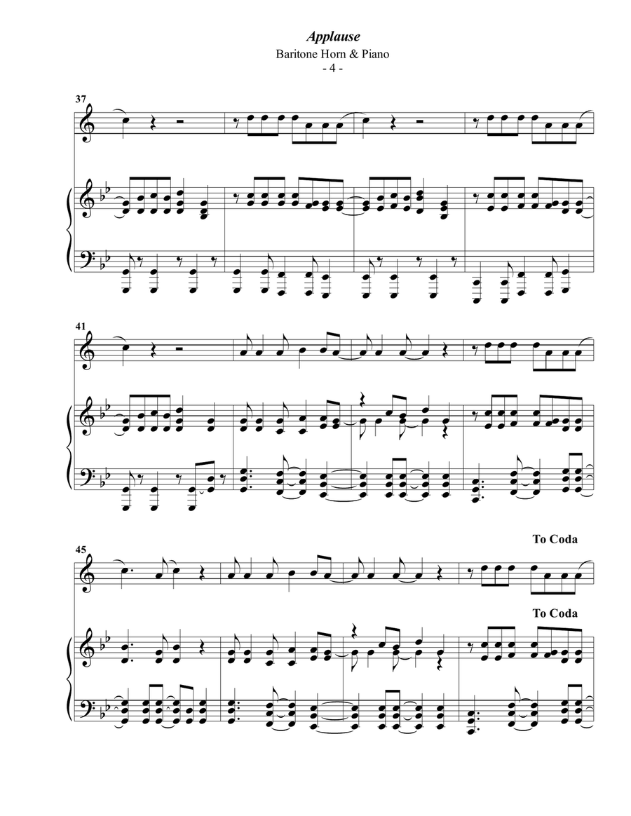 Applause Baritone Horn TC scores gallery preview page 4