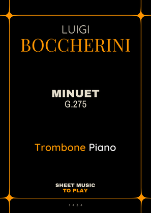 Minuet Op.11 No.5 - Trombone and Piano (Full Score and Parts)