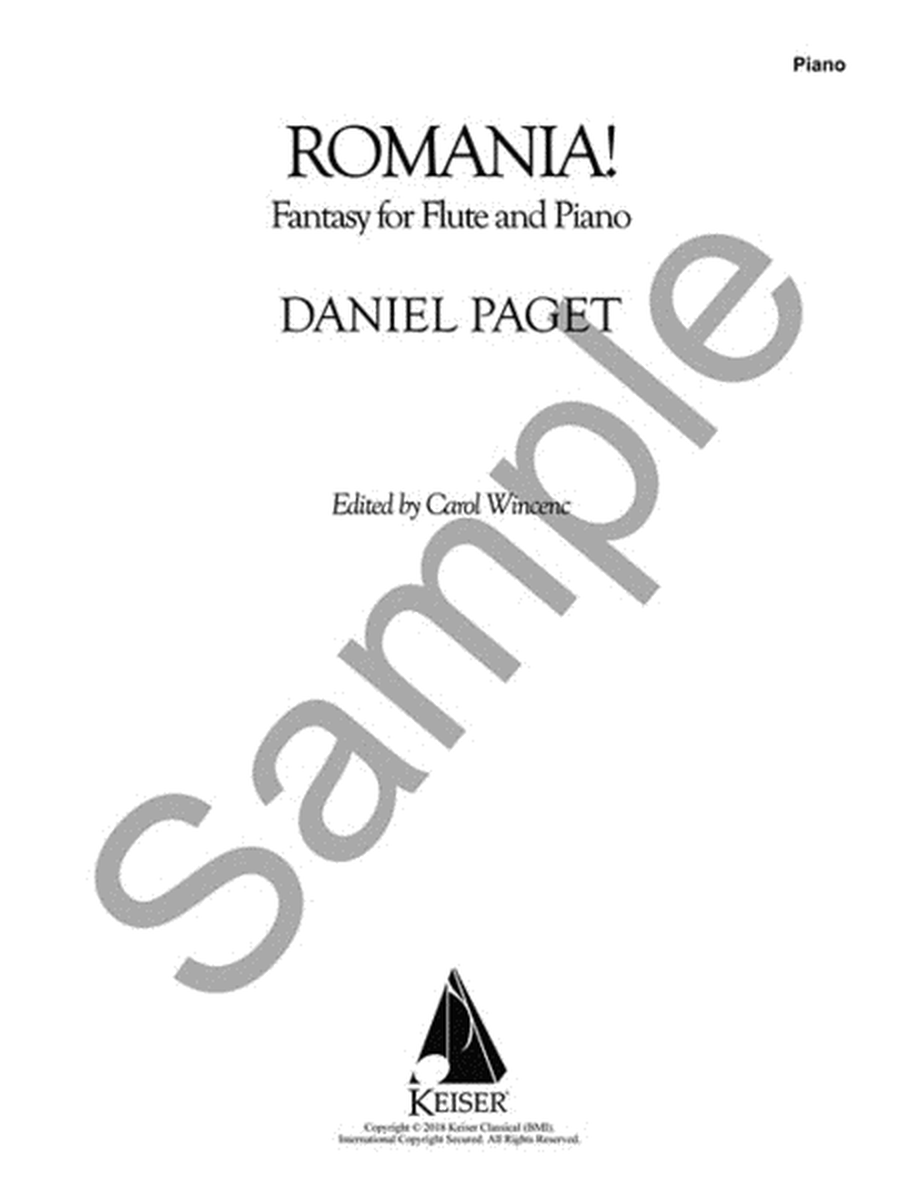Romania! Fantasy for Flute and Piano