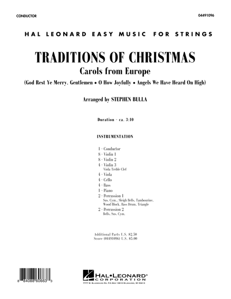 Traditions Of Christmas (Carols From Europe) - Full Score