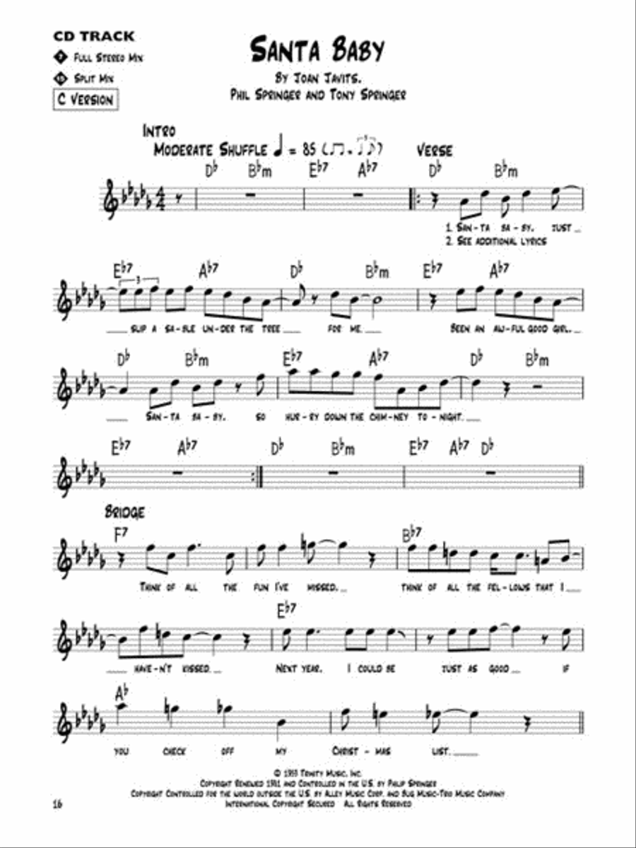 Christmas Blues C Instrument scores gallery preview page 6