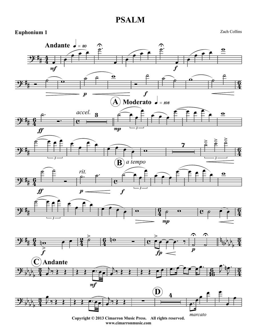 Psalm Euphonium Quartet - Digital Sheet Music page 5