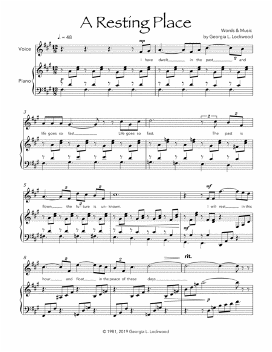 A Resting Place High Voice scores gallery preview page 2