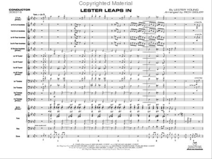 Lester Leaps In Jazz Ensemble scores gallery preview page 2