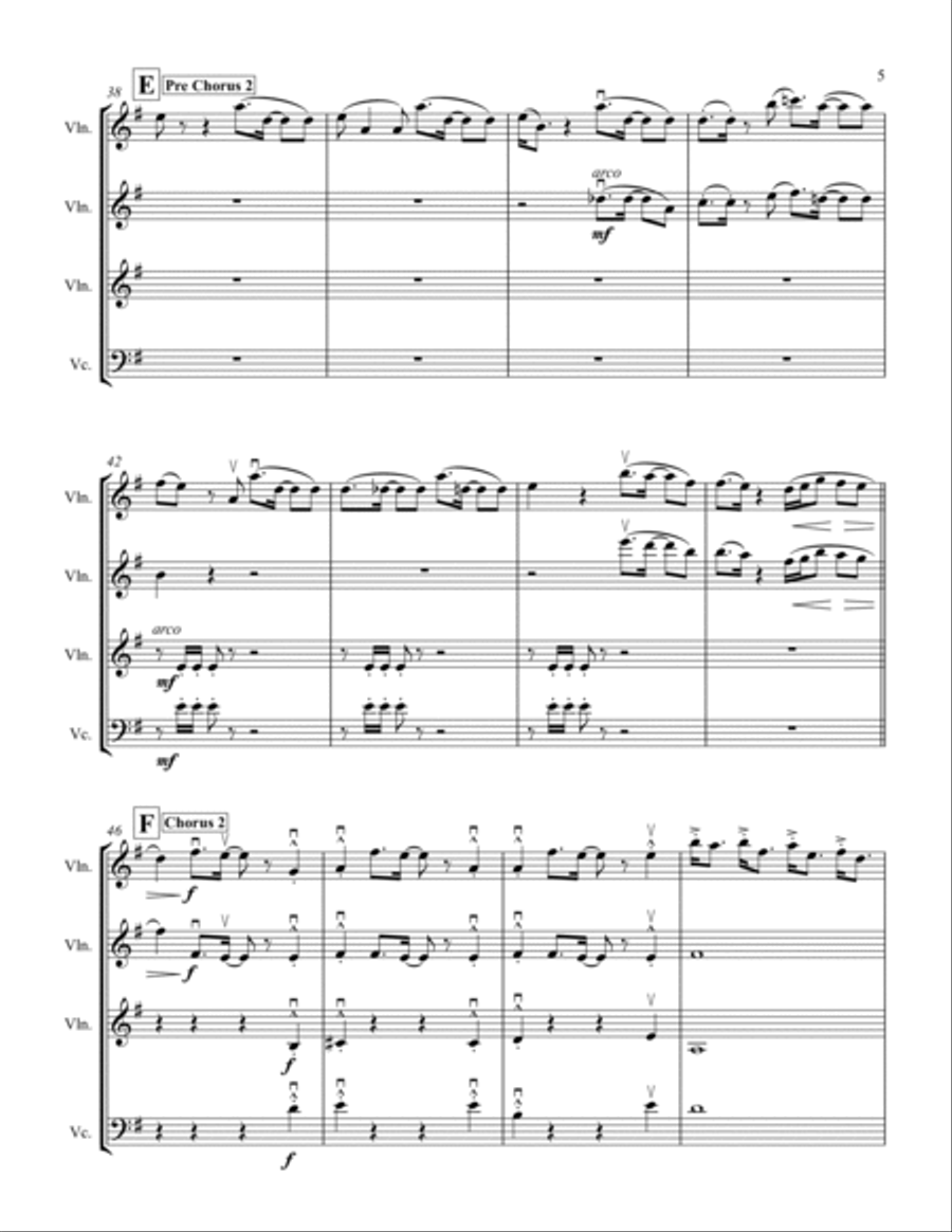 Thank U, Next String Quartet scores gallery preview page 5