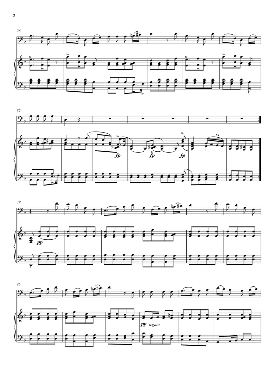 Franz Schubert - Gute Nacht (Violoncello Solo) Franz Schubert - Gute Nacht (Violoncello Solo) Piano scores gallery preview page 2