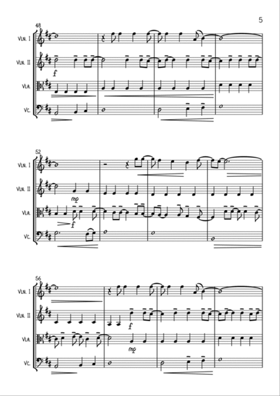 Caliban's Dream String Quartet scores gallery preview page 5