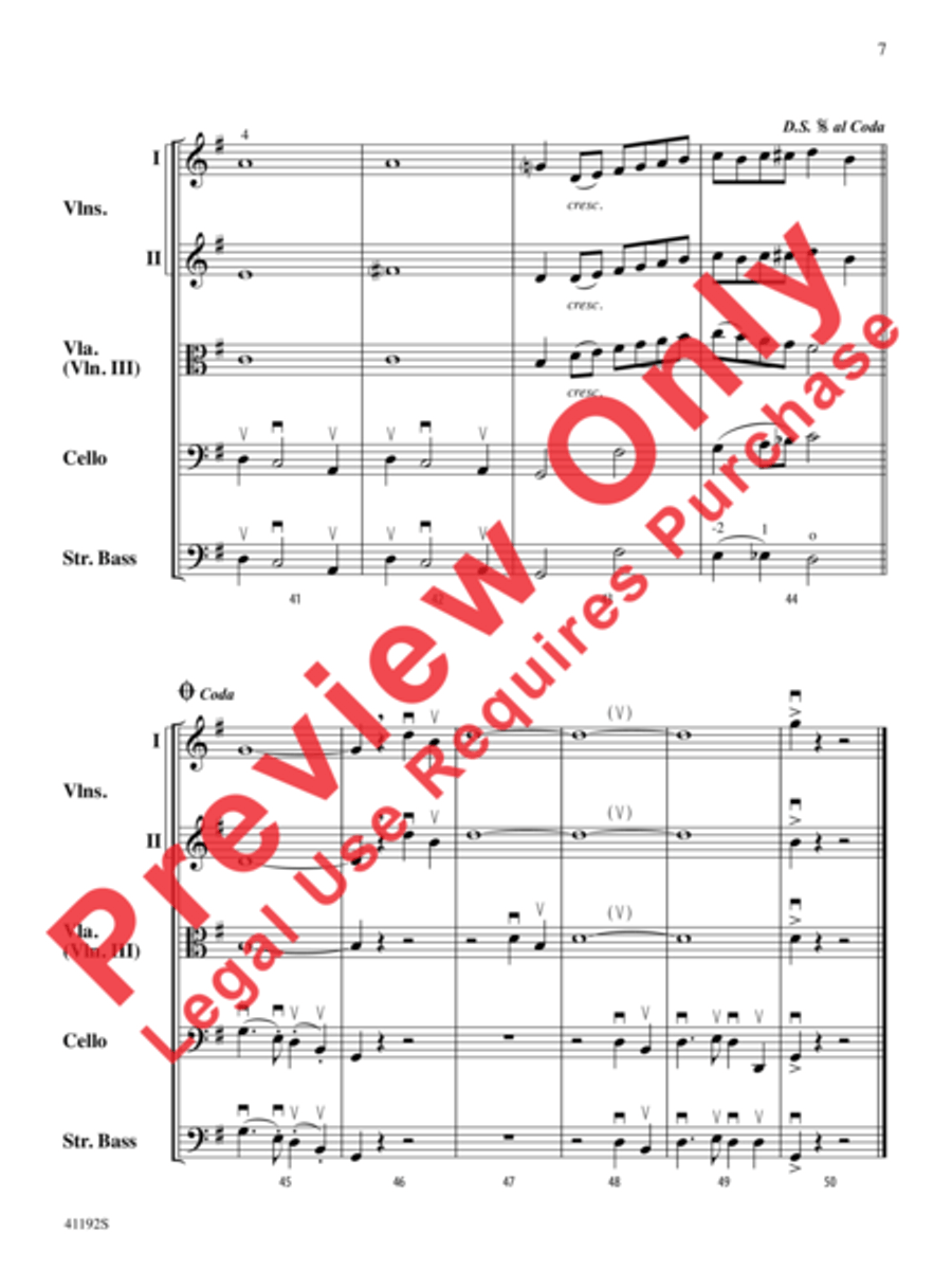 Caissons Go Rolling Along String Orchestra scores gallery preview page 8