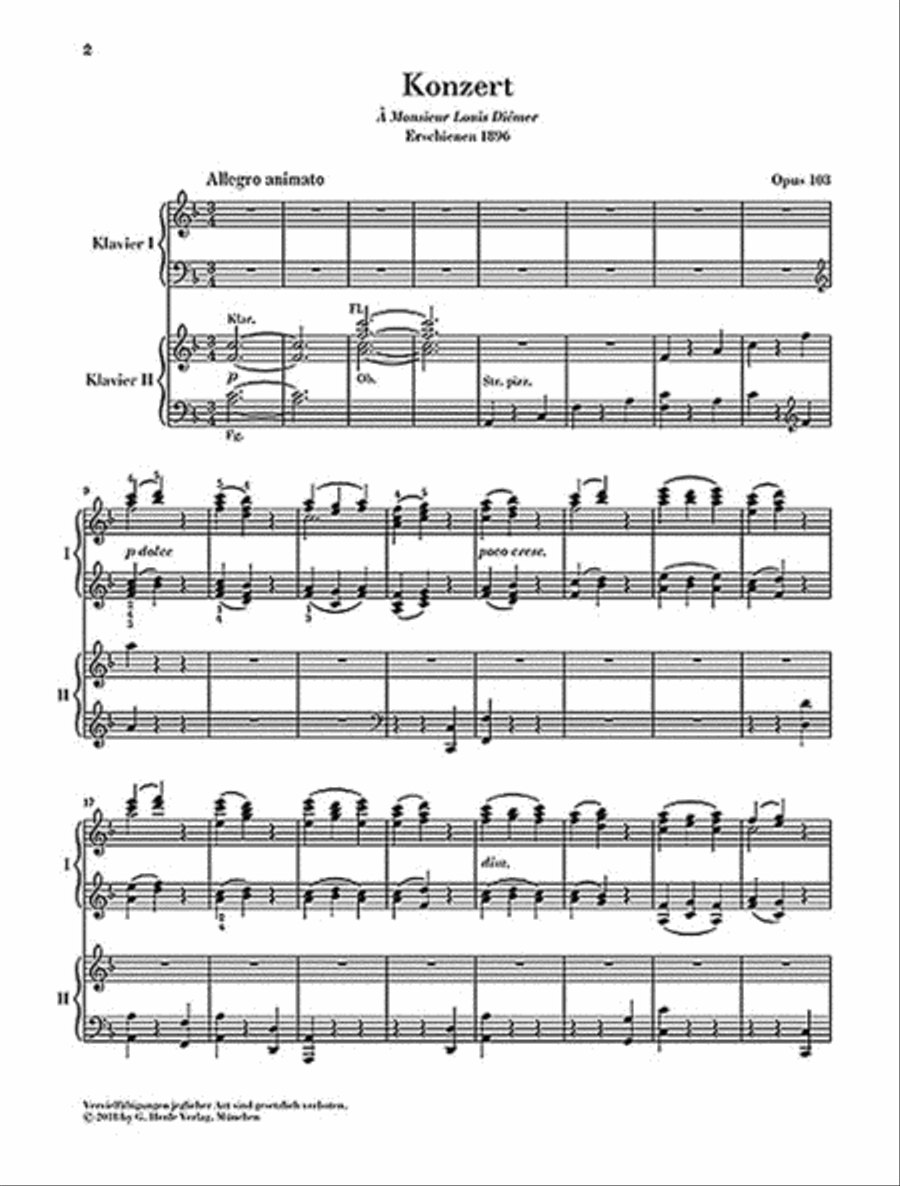 Piano Concerto No. 5 in F Major, Op. 103 (Egyptian) Piano Solo scores gallery preview page 2